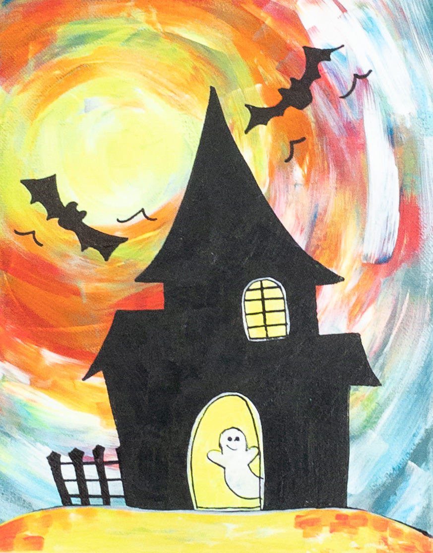 Light up outlet pastel haunted house NWT