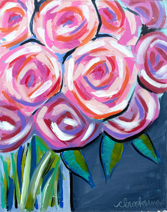 Back to School Mom's Night Out! - Rose Bouquet Painting!