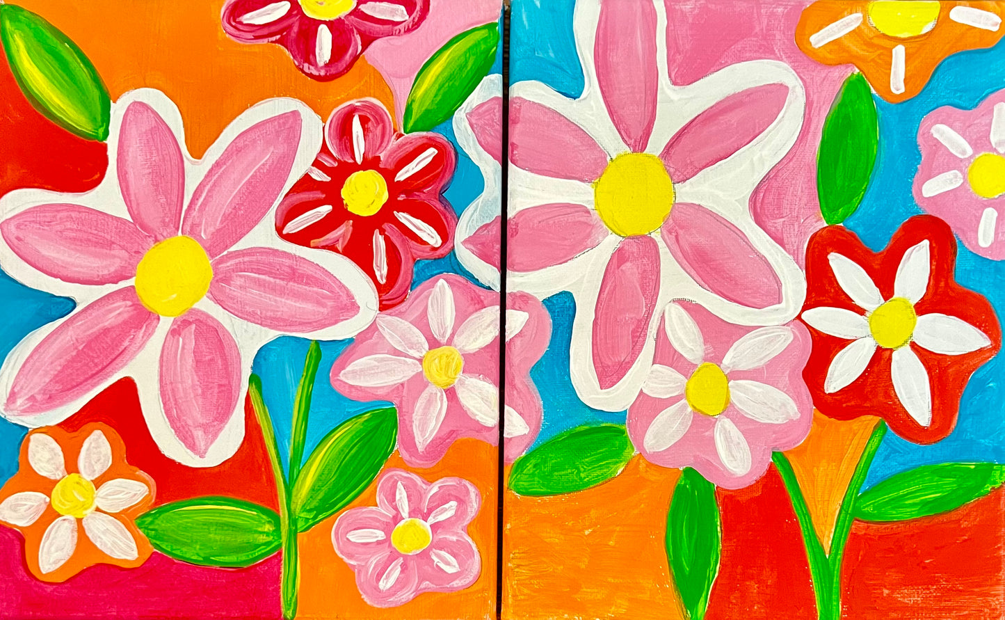 Adult/Child "Flower Power" Painting Pair!